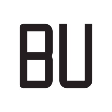 bu ilk harf vektör logo simgesi