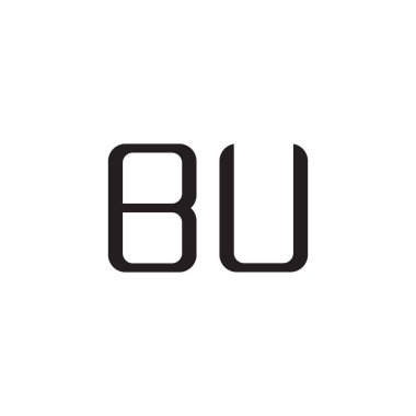 bu ilk harf vektör logo simgesi