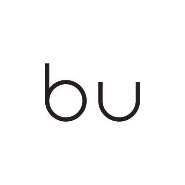 bu ilk harf vektör logo simgesi