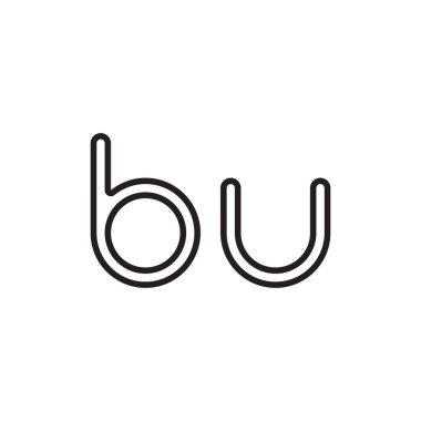 bu ilk harf vektör logo simgesi