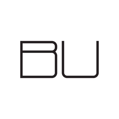 bu ilk harf vektör logo simgesi