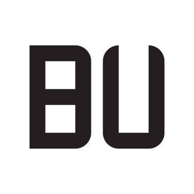 bu ilk harf vektör logo simgesi