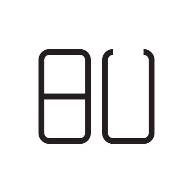 bu ilk harf vektör logo simgesi