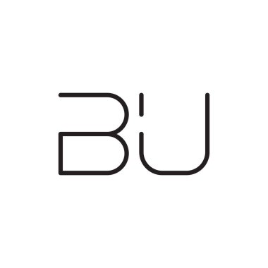 bu ilk harf vektör logo simgesi