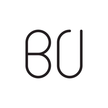 bu ilk harf vektör logo simgesi