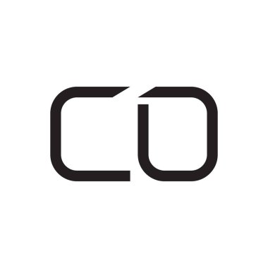 co ilk harf vektör logo simgesi