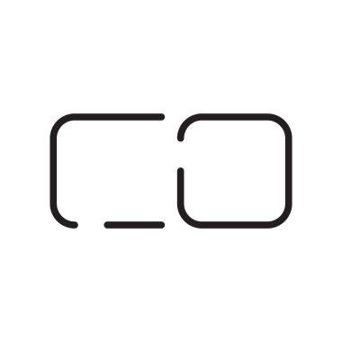 co ilk harf vektör logo simgesi