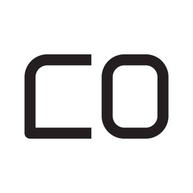 co ilk harf vektör logo simgesi