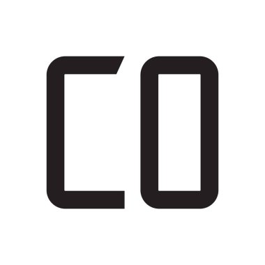 co ilk harf vektör logo simgesi