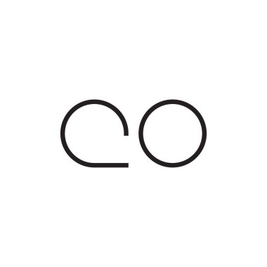 co ilk harf vektör logo simgesi