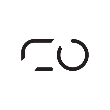 co ilk harf vektör logo simgesi