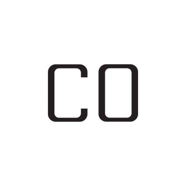 co ilk harf vektör logo simgesi