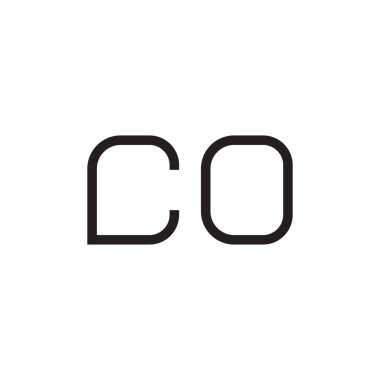 co ilk harf vektör logo simgesi