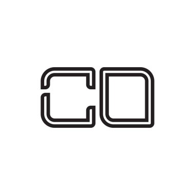 co ilk harf vektör logo simgesi