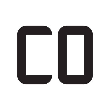 co ilk harf vektör logo simgesi