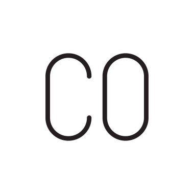 co ilk harf vektör logo simgesi