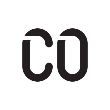 co ilk harf vektör logo simgesi