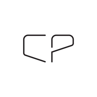 cp ilk harf vektör logosu simgesi
