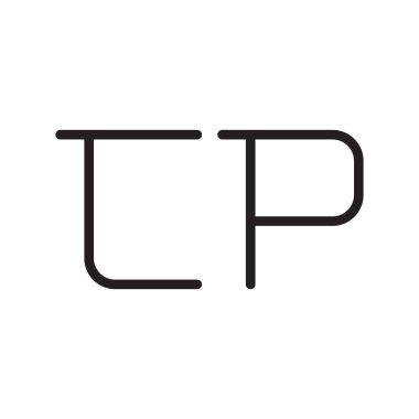 cp ilk harf vektör logosu simgesi