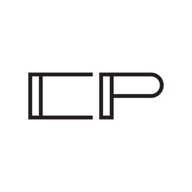 cp ilk harf vektör logosu simgesi