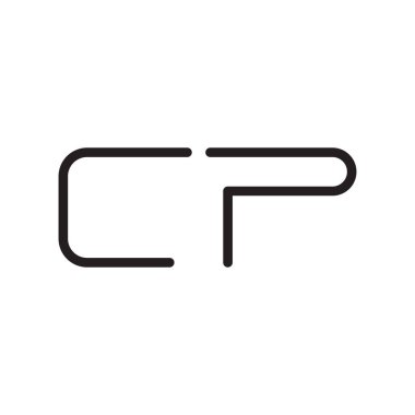 cp ilk harf vektör logosu simgesi