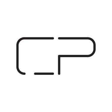 cp ilk harf vektör logosu simgesi