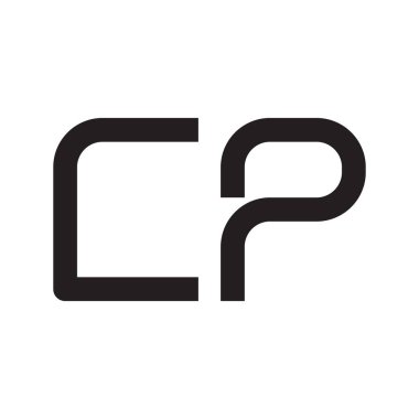 cp ilk harf vektör logosu simgesi