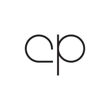 cp ilk harf vektör logosu simgesi