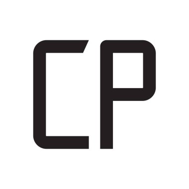 cp ilk harf vektör logosu simgesi