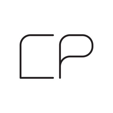 cp ilk harf vektör logosu simgesi