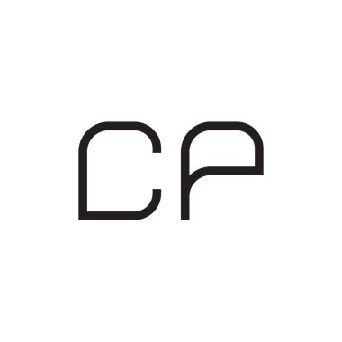 cp ilk harf vektör logosu simgesi