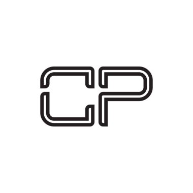 cp ilk harf vektör logosu simgesi