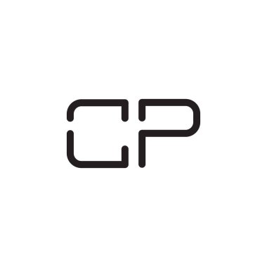 cp ilk harf vektör logosu simgesi