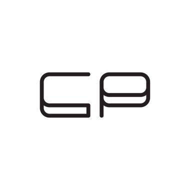 cp ilk harf vektör logosu simgesi