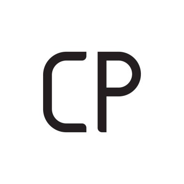 cp ilk harf vektör logosu simgesi