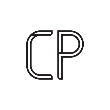 cp ilk harf vektör logosu simgesi