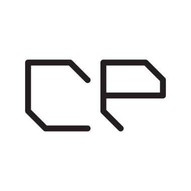 cp ilk harf vektör logosu simgesi