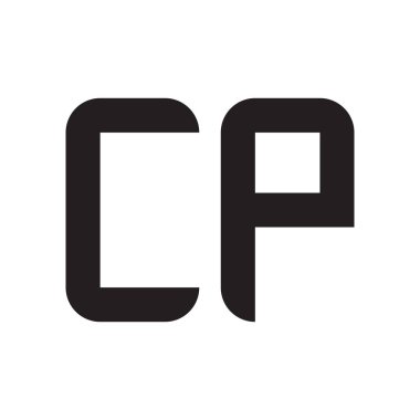 cp ilk harf vektör logosu simgesi