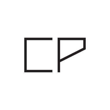 cp ilk harf vektör logosu simgesi