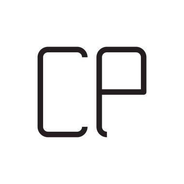 cp ilk harf vektör logosu simgesi