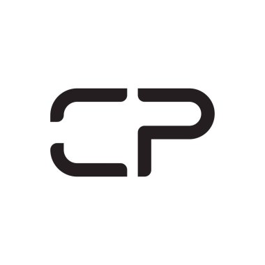 cp ilk harf vektör logosu simgesi