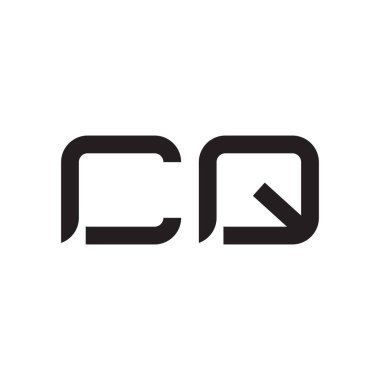 cq ilk harf vektör logo simgesi