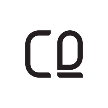 cq ilk harf vektör logo simgesi