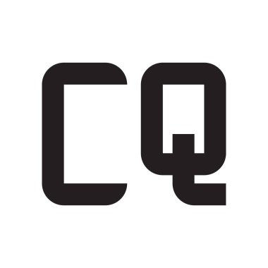cq ilk harf vektör logo simgesi