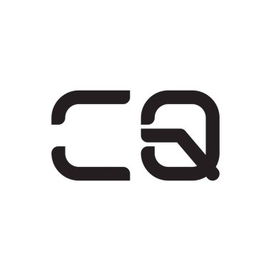 cq ilk harf vektör logo simgesi