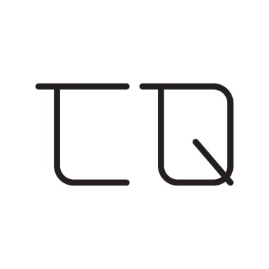 cq ilk harf vektör logo simgesi