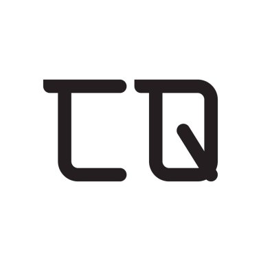 cq ilk harf vektör logo simgesi