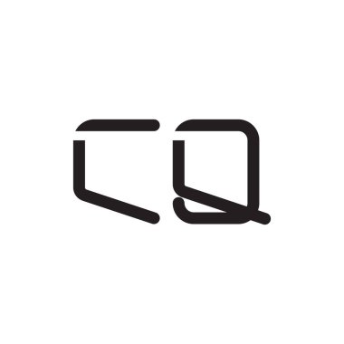 cq ilk harf vektör logo simgesi