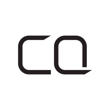 cq ilk harf vektör logo simgesi