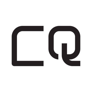 cq ilk harf vektör logo simgesi
